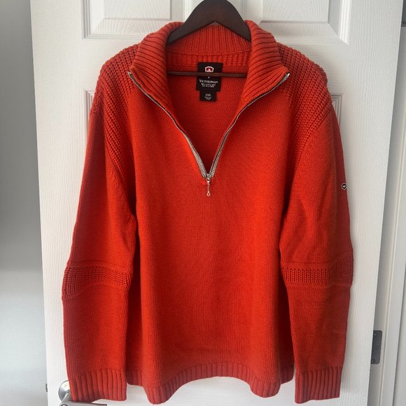 Victorinox Swiss Army Brand 100% Wool Sweater w/Neckline Zip-Up! - Picture 1 of 10